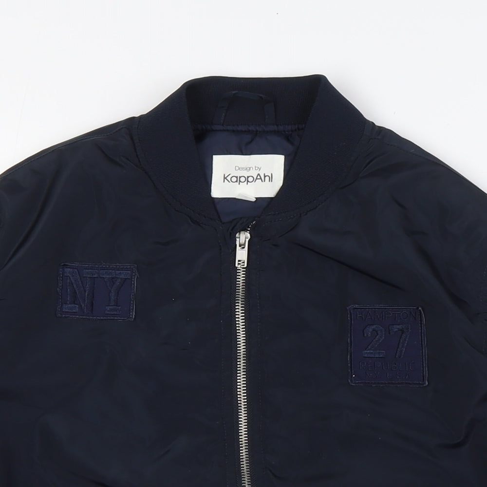 KappAhl Boys Blue Bomber Jacket Jacket Size 13-14 Years Zip