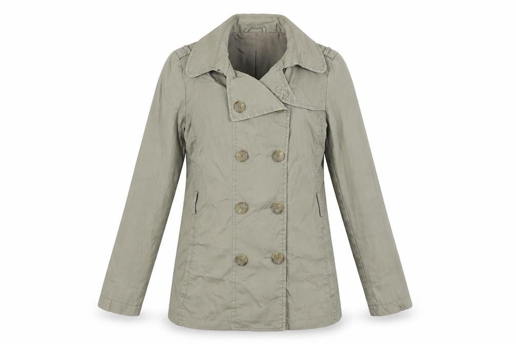 United Colors of Benetton Womens Beige Jacket Size 10 Button