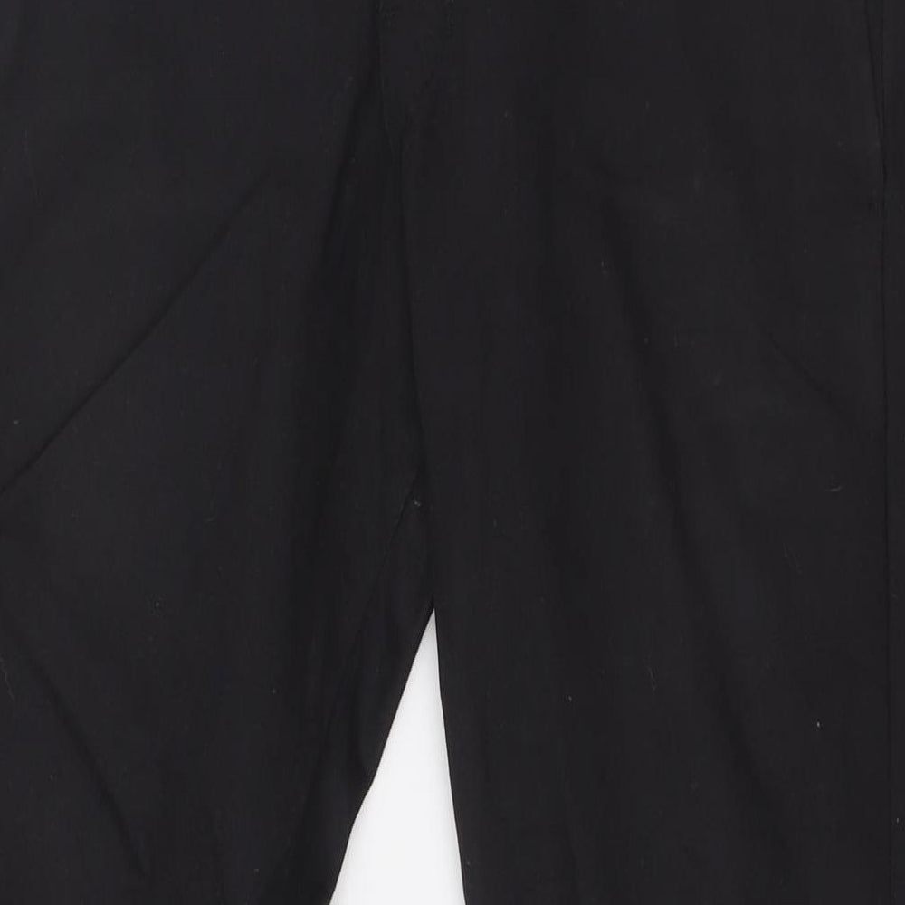 Dickies Mens Black Cotton Trousers Size 33 in L32 in Regular Zip