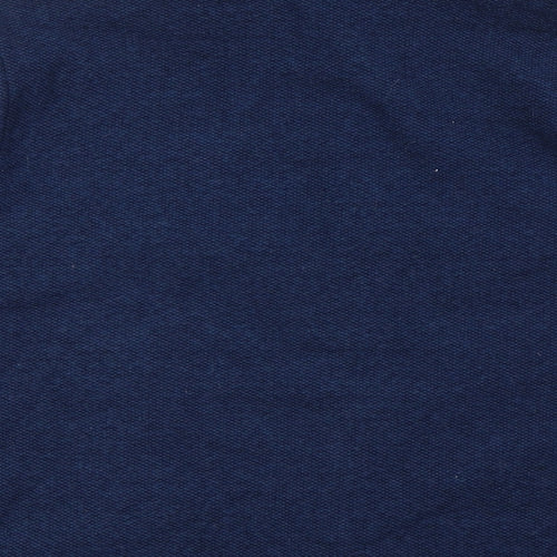 Lands' End Womens Blue Polyester Basic Button-Up Size S Collared