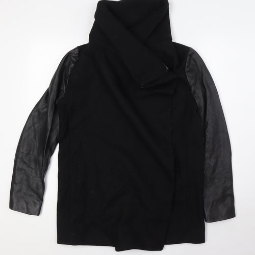 AllSaints Womens Black Jacket Size 10 Button