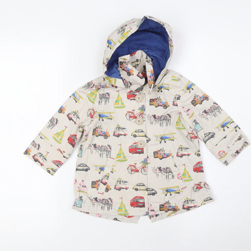NEXT Baby Multicoloured Jacket Size 12-18 Months Button - Plains, Buses