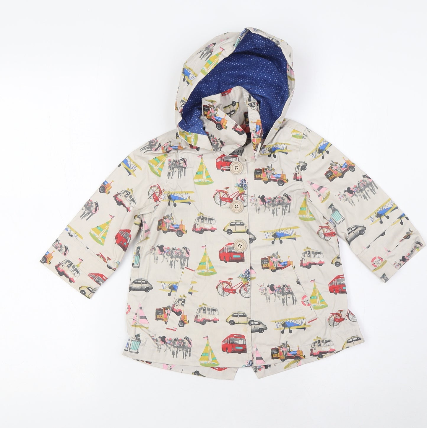 NEXT Baby Multicoloured Jacket Size 12-18 Months Button - Plains, Buses
