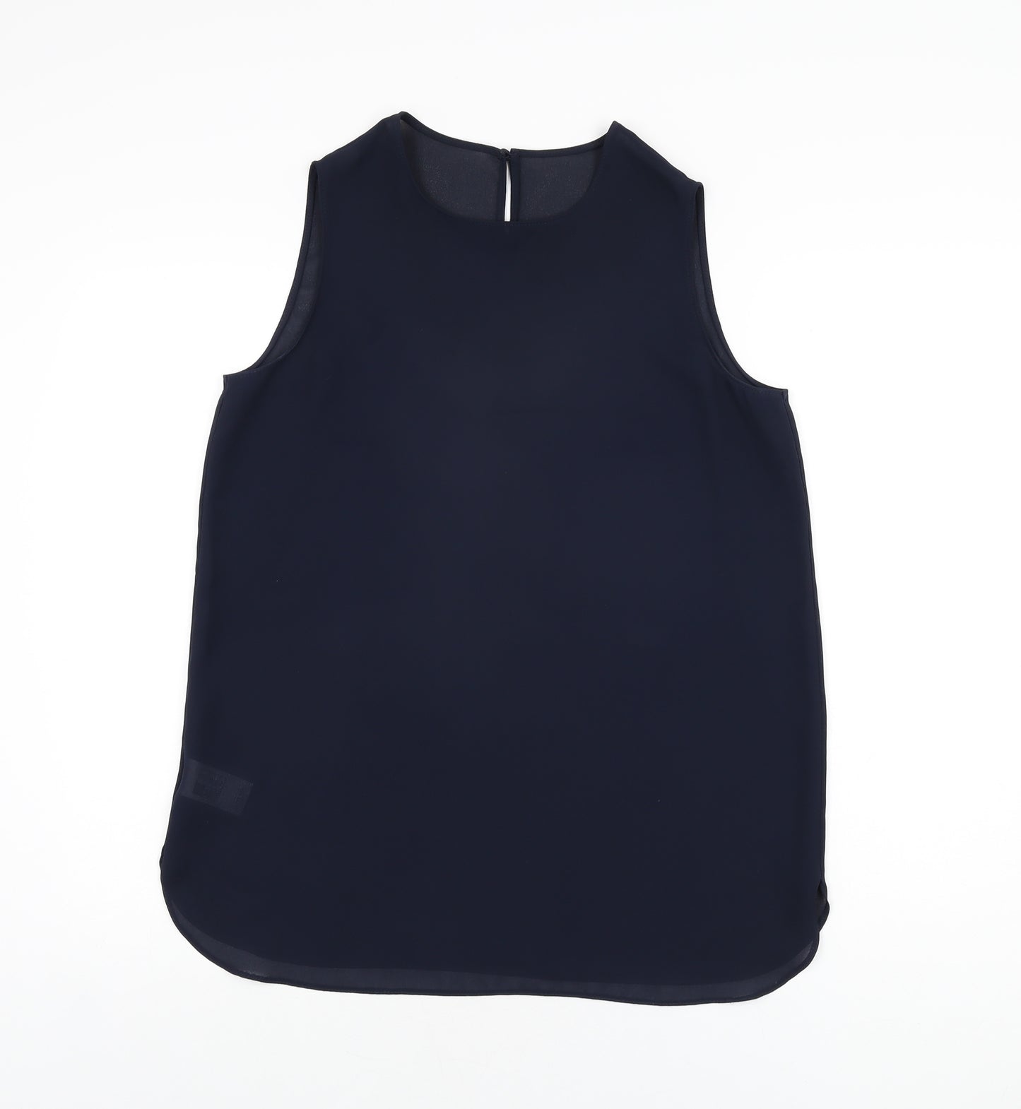 St Michael Womens Blue Polyester Basic T-Shirt Size 12 Round Neck