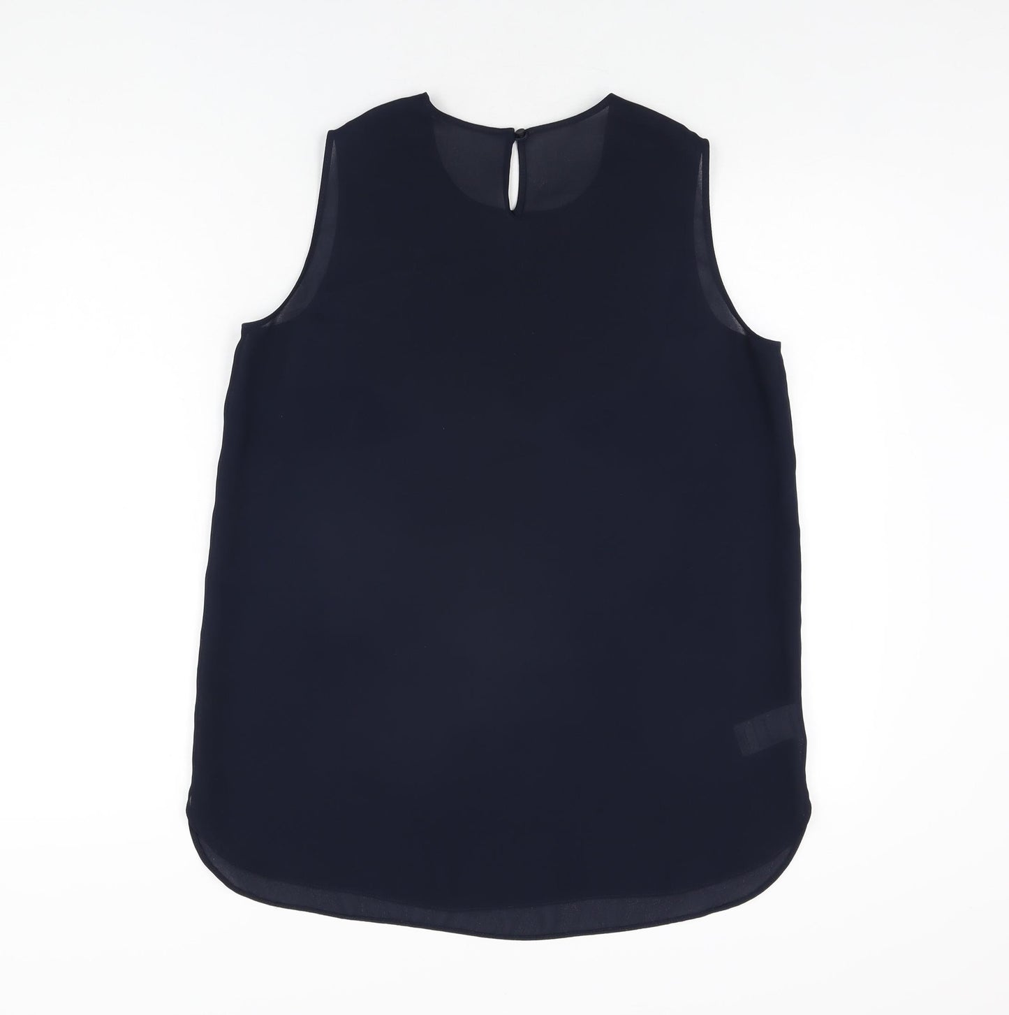 St Michael Womens Blue Polyester Basic T-Shirt Size 12 Round Neck
