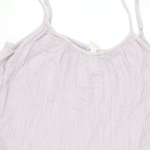 H&M Womens Purple Cotton Shift Size M Scoop Neck Pullover