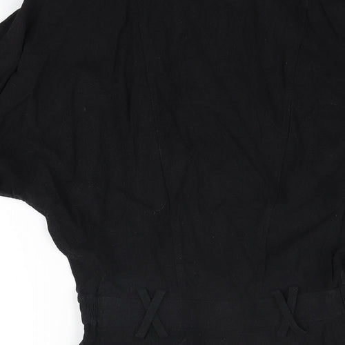 & Other Stories Womens Black Linen Playsuit One-Piece Size 6 L3 in Button