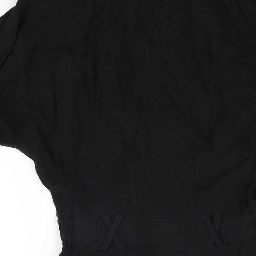 & Other Stories Womens Black Linen Playsuit One-Piece Size 6 L3 in Button