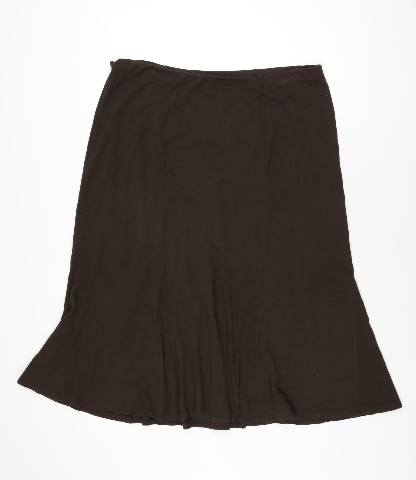 Wardrobe Womens Brown Viscose Swing Skirt Size 24