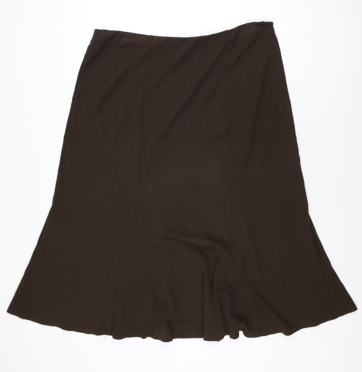 Wardrobe Womens Brown Viscose Swing Skirt Size 24