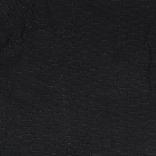 Tara Clothing Womens Black Cotton Basic T-Shirt Size 16 Round Neck