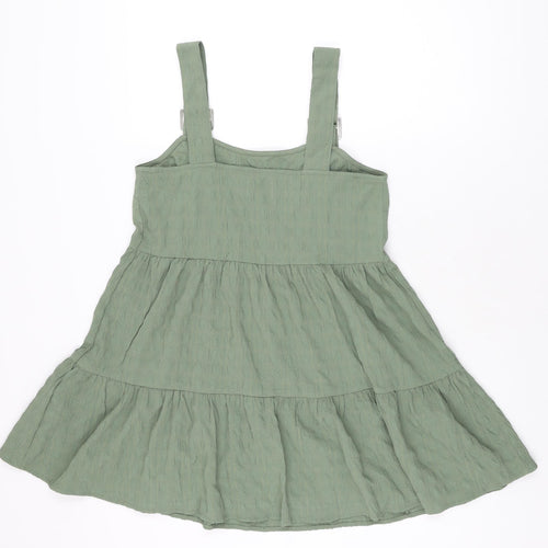 ASOS Womens Green Polyester Mini Size 8 Square Neck Buckle