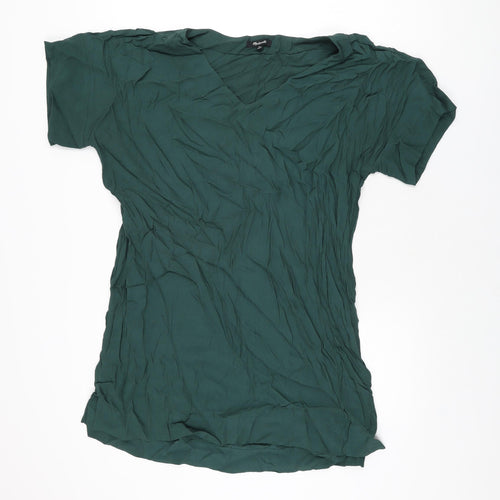 Madewell Womens Green Viscose Basic T-Shirt Size XL V-Neck