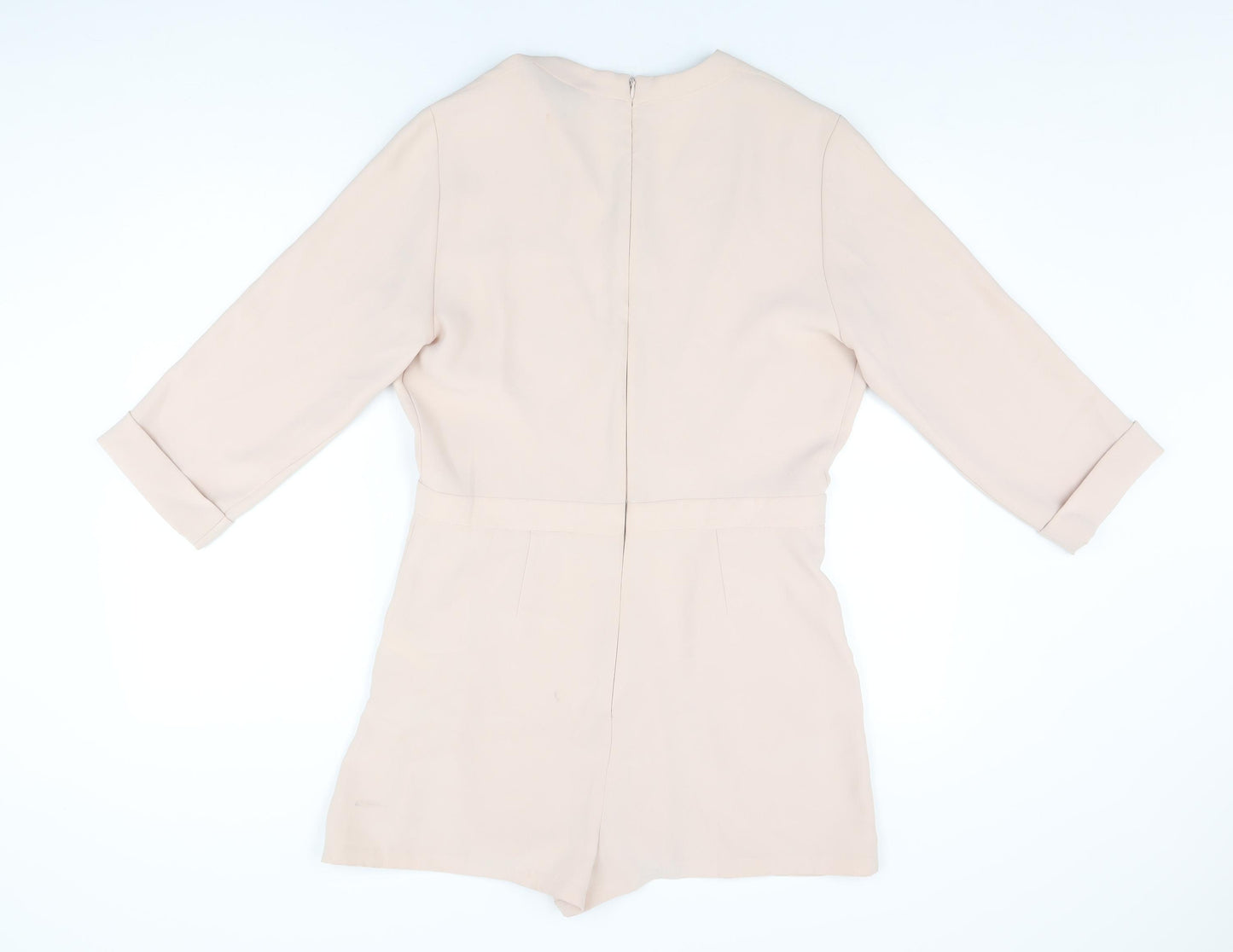 Topshop Womens Pink Polyester Playsuit One-Piece Size 14 L3 in Zip