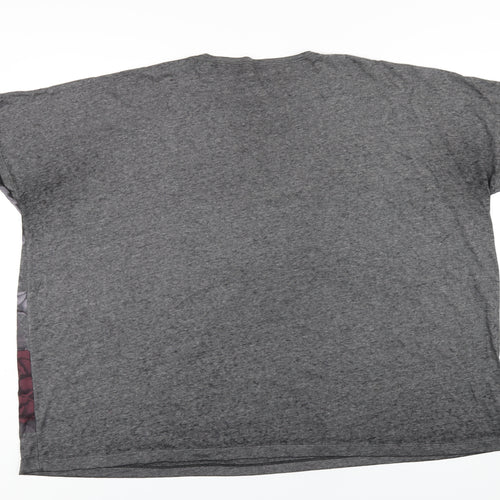 AllSaints Womens Grey Polyester Basic T-Shirt Size M Round Neck