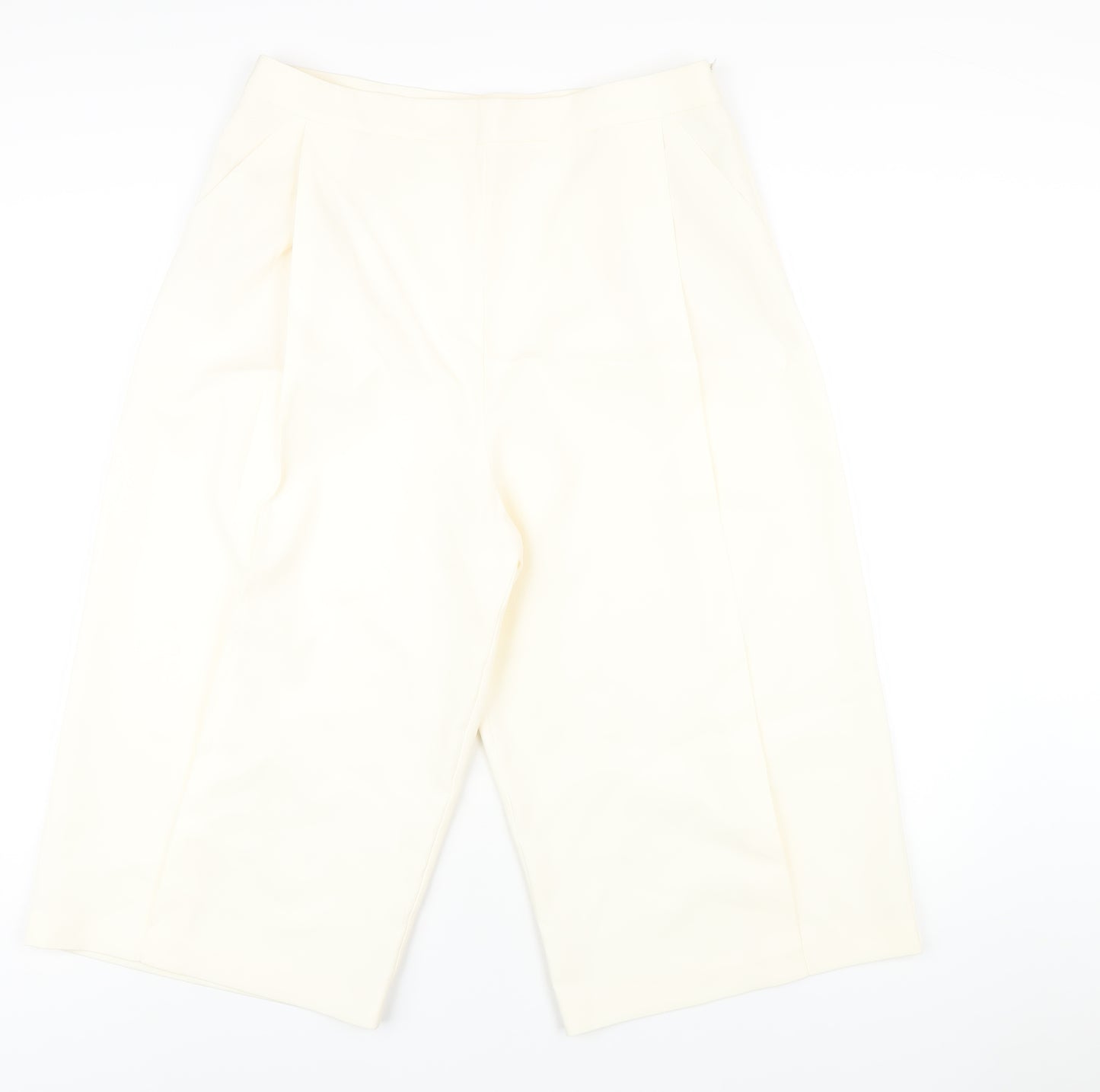 Finery Womens Ivory Polyester Capri Trousers Size 16 L20 in Regular Zip