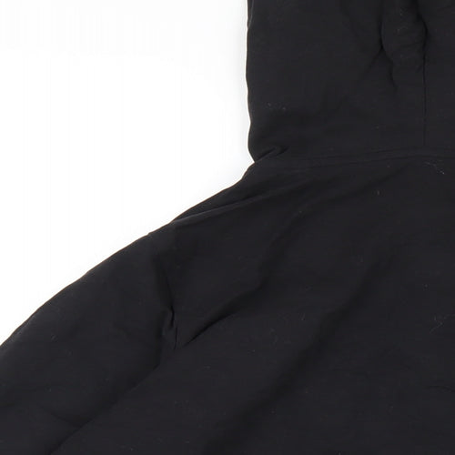GOODMOVE Womens Black Cotton Full Zip Hoodie Size 14 Zip