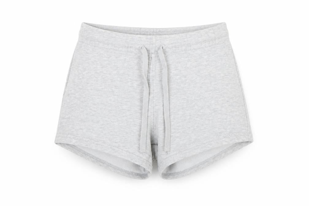Weekday Womens Grey Cotton Basic Shorts Size S Regular Drawstring