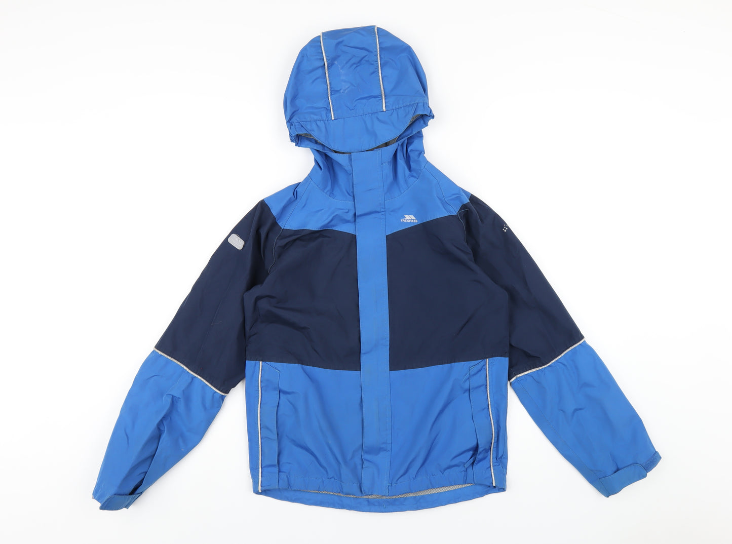 Trespass Girls Blue Rain Coat Coat Size 11-12 Years Zip