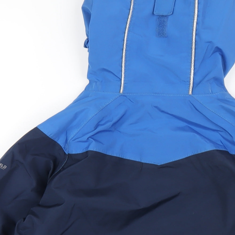 Trespass Girls Blue Rain Coat Coat Size 11-12 Years Zip