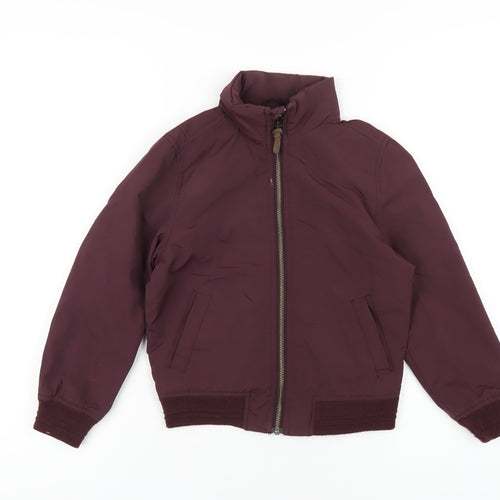 NEXT Boys Purple Bomber Jacket Coat Size 6 Years Zip