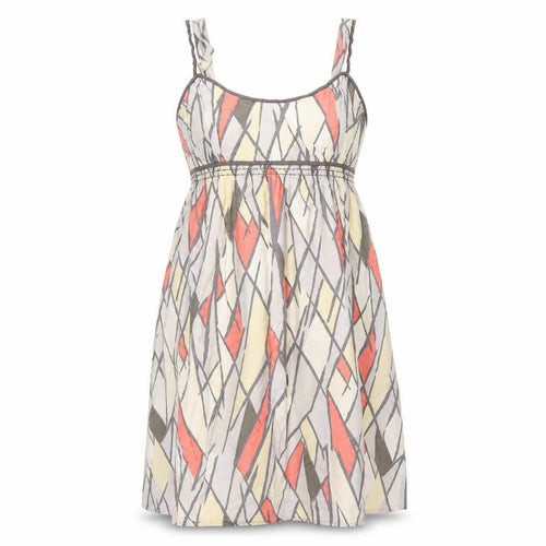 mamas & papas Womens Multicoloured Geometric Cotton A-Line Size 12 V-Neck Zip