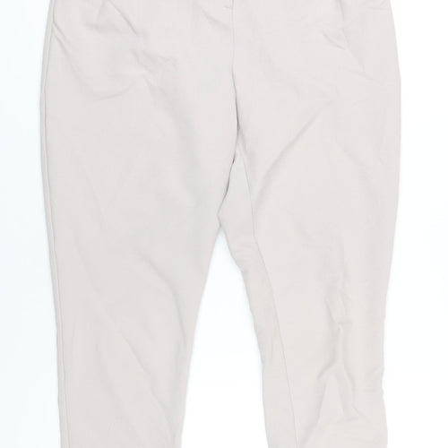 Missguided Womens Grey Polyester Trousers Size 8 L27 in Regular Zip