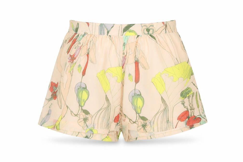 H&M Womens Multicoloured Geometric Polyester Basic Shorts Size 8 Regular Zip