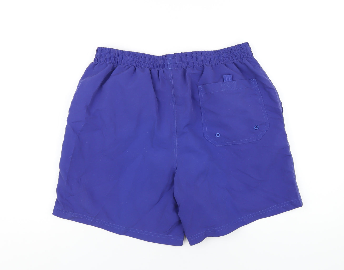 Zoggs Mens Blue Polyester Bermuda Shorts Size M Regular Drawstring - Swim Shorts