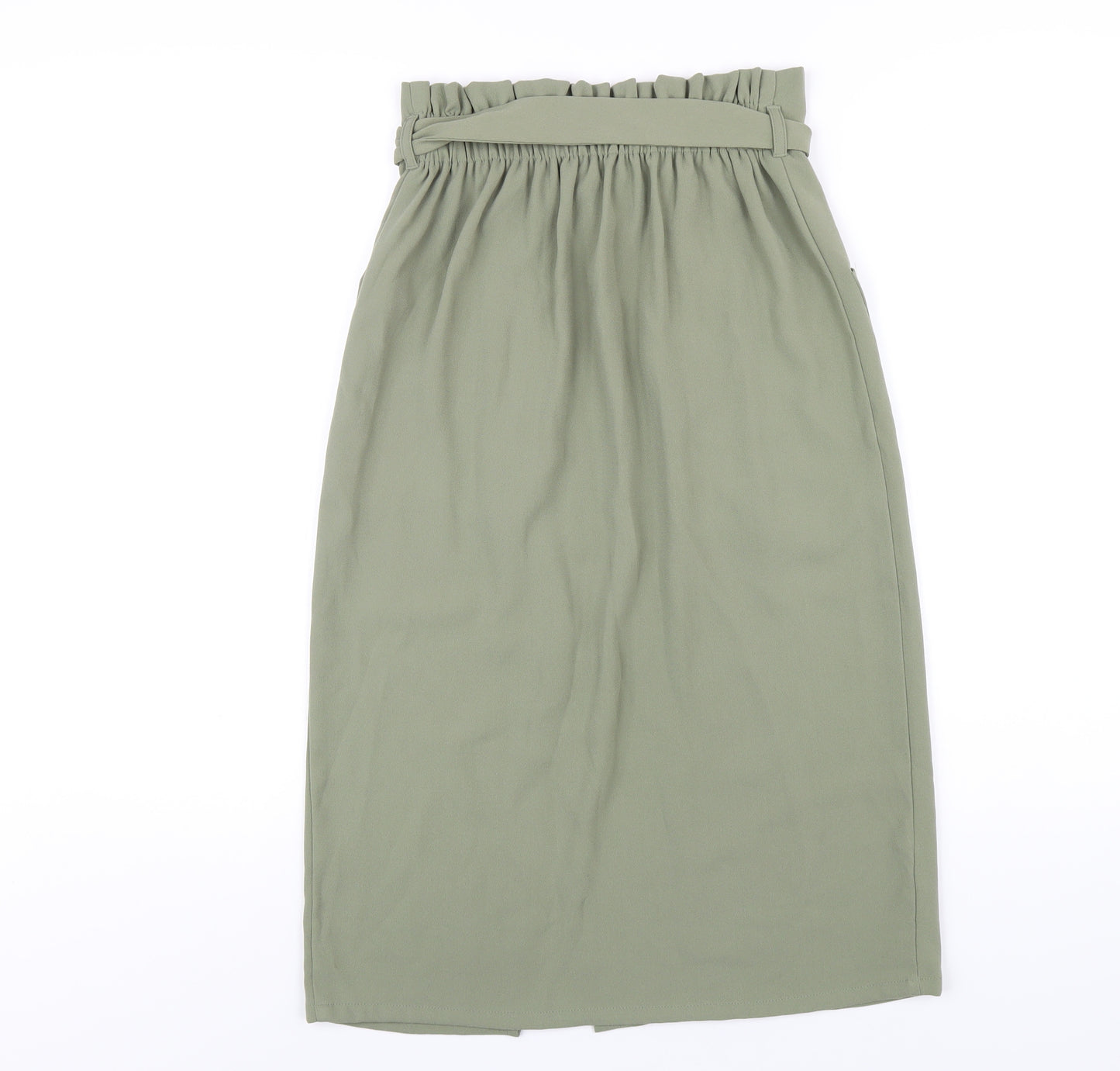 New Look Womens Green Polyester A-Line Skirt Size 8