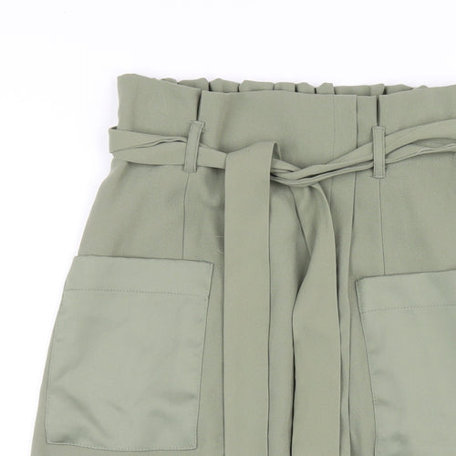 New Look Womens Green Polyester A-Line Skirt Size 8