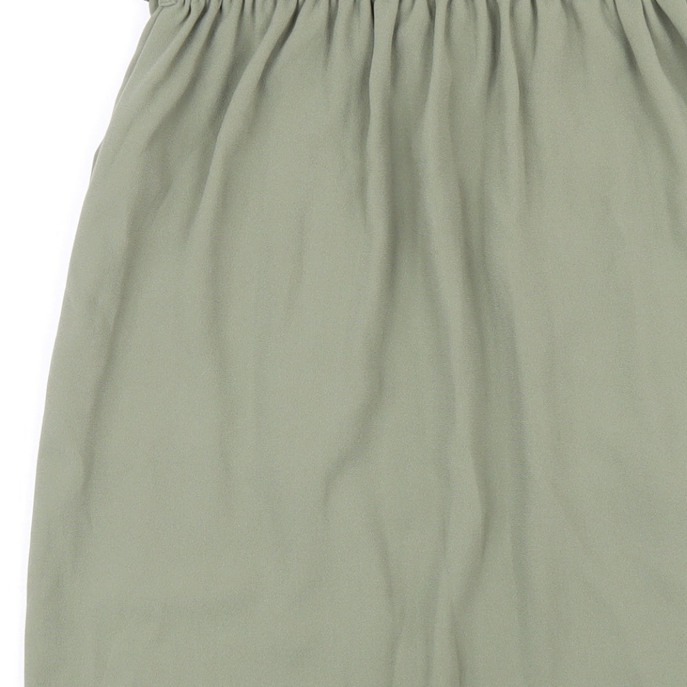 New Look Womens Green Polyester A-Line Skirt Size 8
