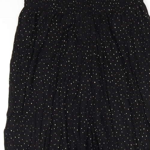 H&M Womens Black Polka Dot Viscose Bloomer Trousers Size S L27 in Regular