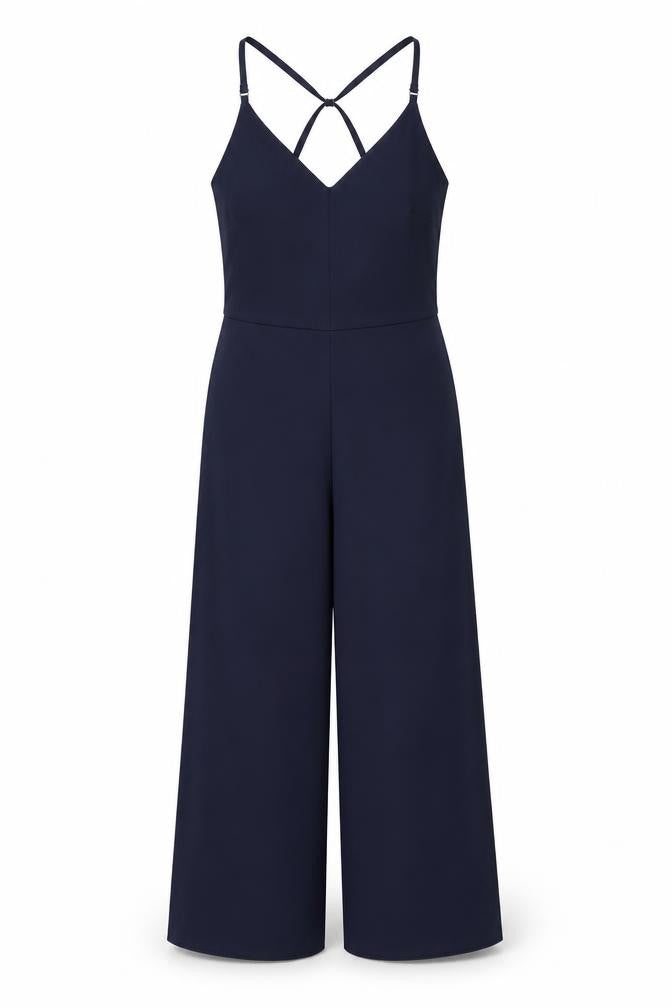 New Look Womens Blue Polyester Jumpsuit One-Piece Size 8 L20 in Zip