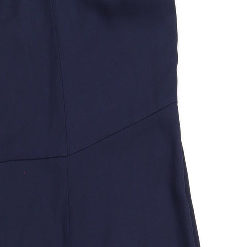 New Look Womens Blue Polyester Jumpsuit One-Piece Size 8 L20 in Zip