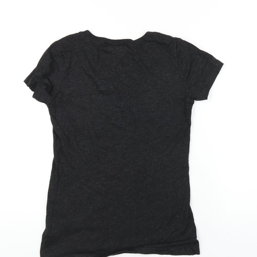 Bella + Canvas Womens Grey Polyester Basic T-Shirt Size M Round Neck