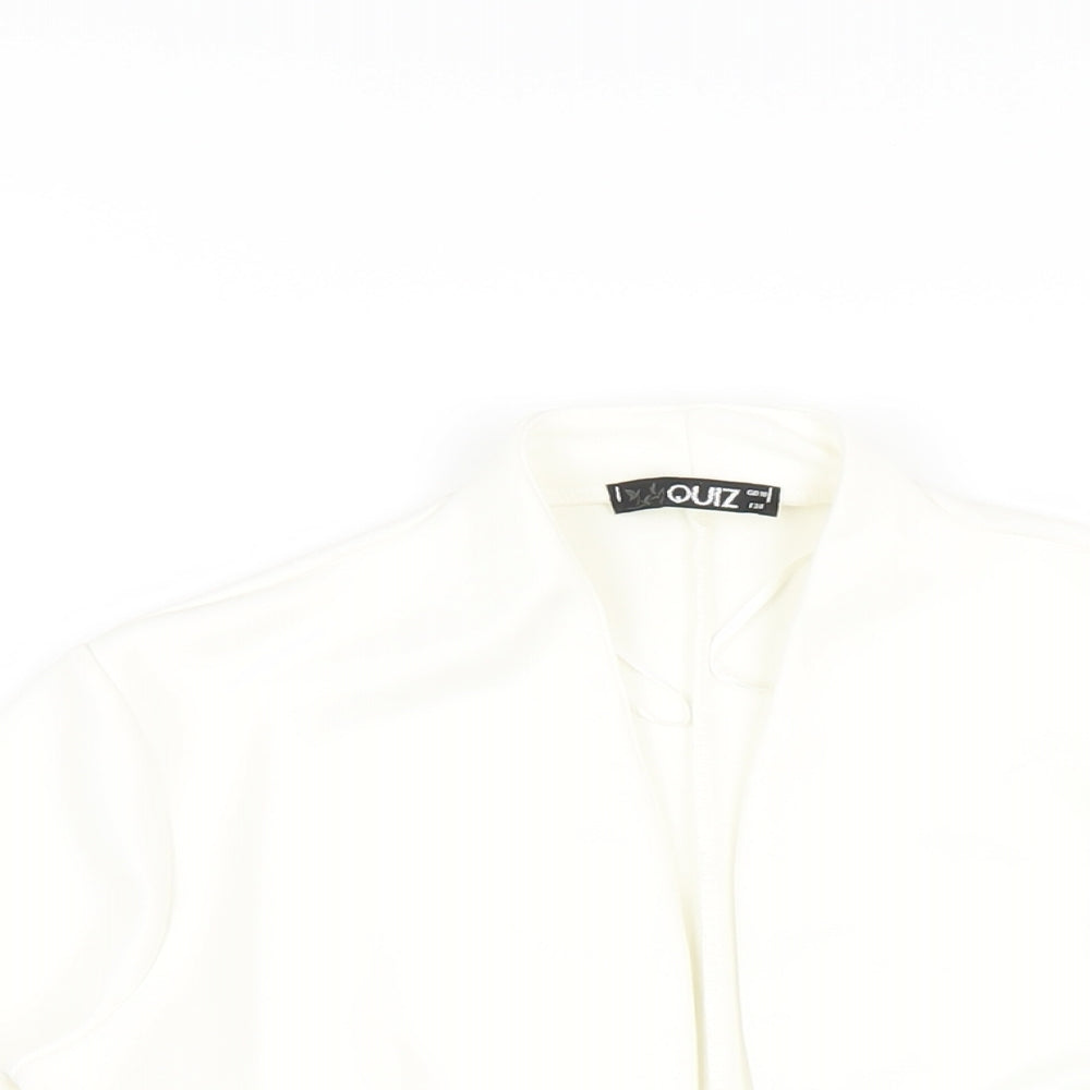 Quiz Womens White Jacket Size 10