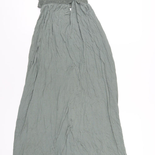 ASOS Womens Green Viscose Maxi Size 8 Halter Tie
