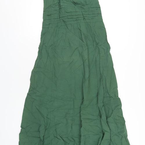 Pilot Womens Green Cotton Maxi Size 10 Halter Tie