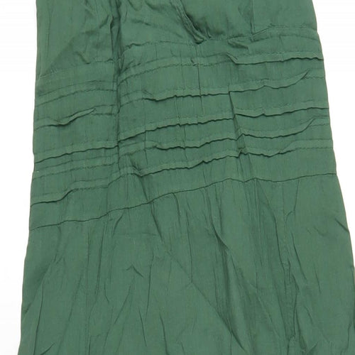 Pilot Womens Green Cotton Maxi Size 10 Halter Tie