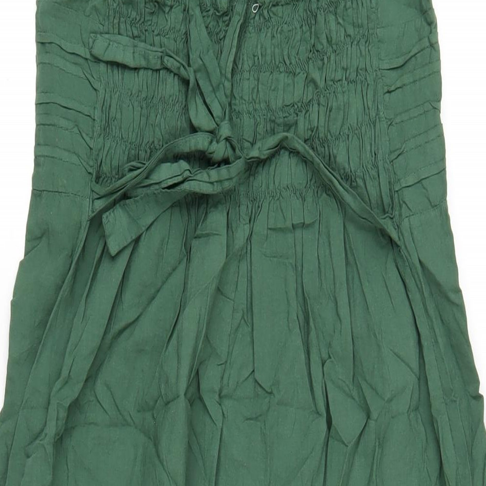 Pilot Womens Green Cotton Maxi Size 10 Halter Tie