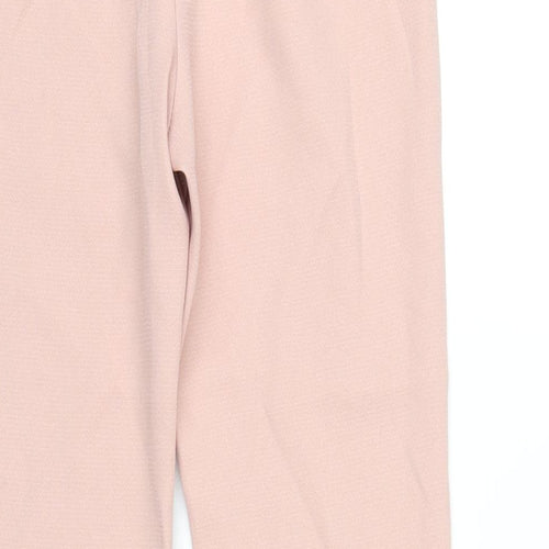 In the Style Womens Pink Polyester Trousers Size 4 L30 in Regular Zip