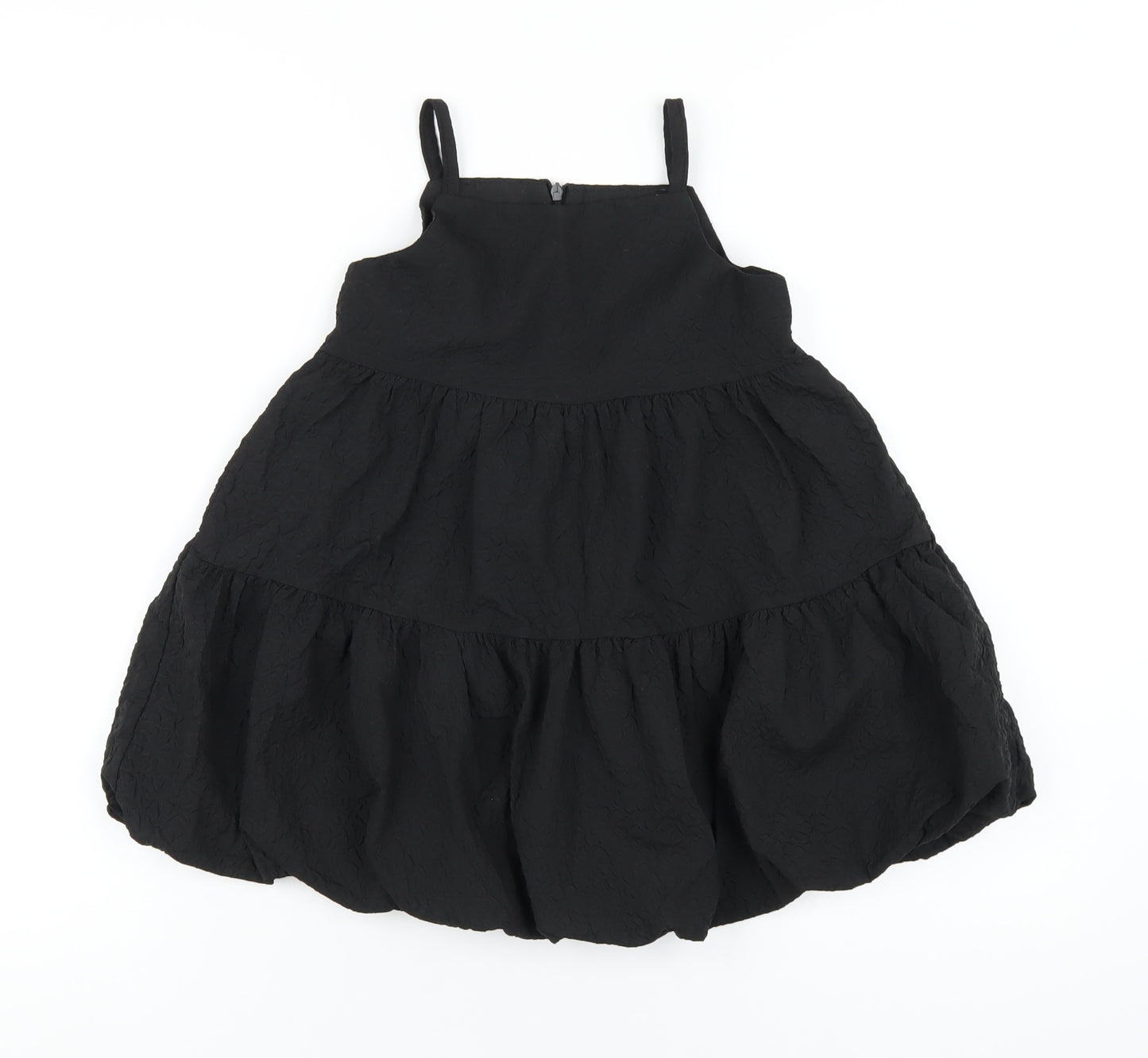 With Play Girls Black Cotton Trapeze & Swing Size 5-6 Years Square Neck Zip