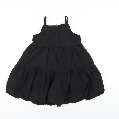 With Play Girls Black Cotton Trapeze & Swing Size 5-6 Years Square Neck Zip