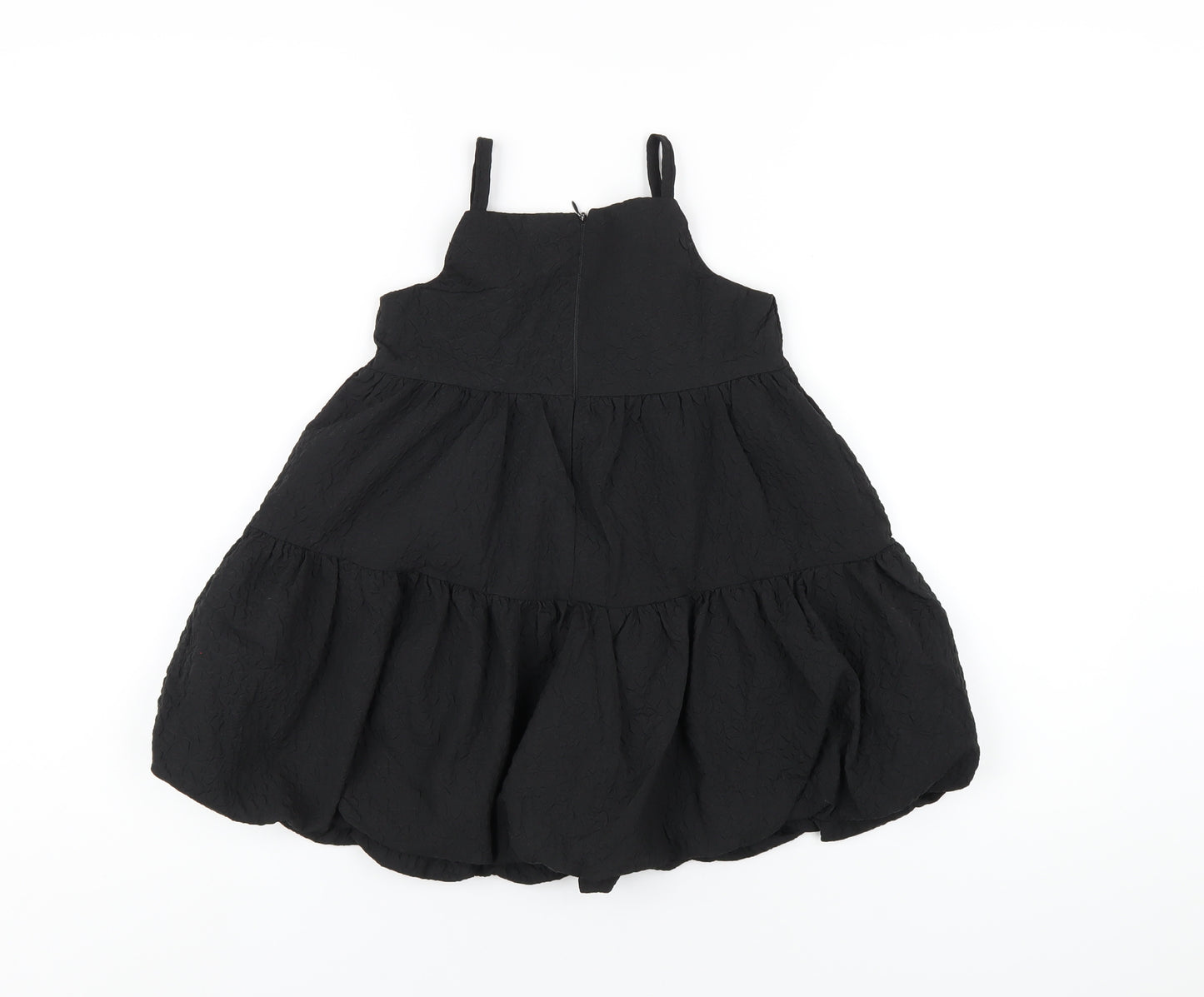 With Play Girls Black Cotton Trapeze & Swing Size 5-6 Years Square Neck Zip