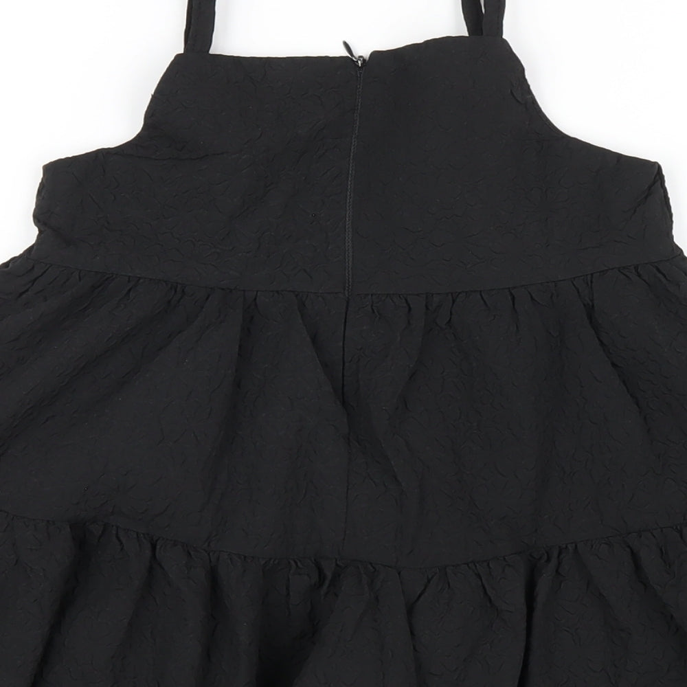 With Play Girls Black Cotton Trapeze & Swing Size 5-6 Years Square Neck Zip