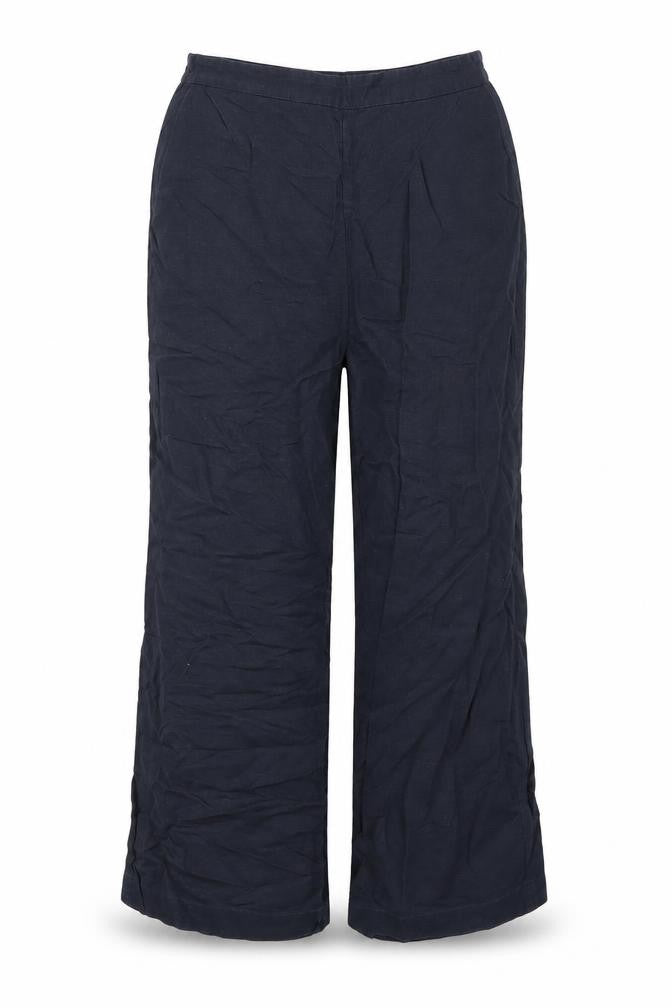 Great Plains Womens Blue Linen Trousers Size 12 L26 in Regular Zip