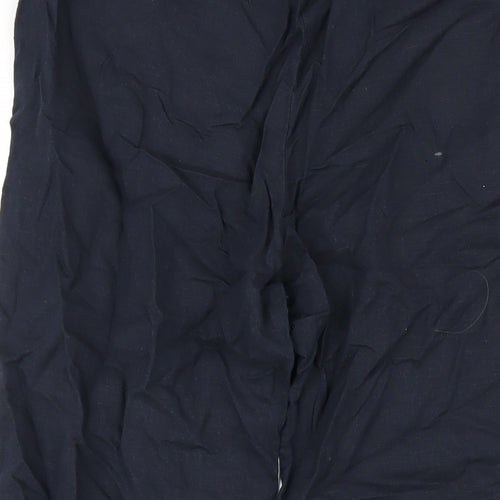 Great Plains Womens Blue Linen Trousers Size 12 L26 in Regular Zip