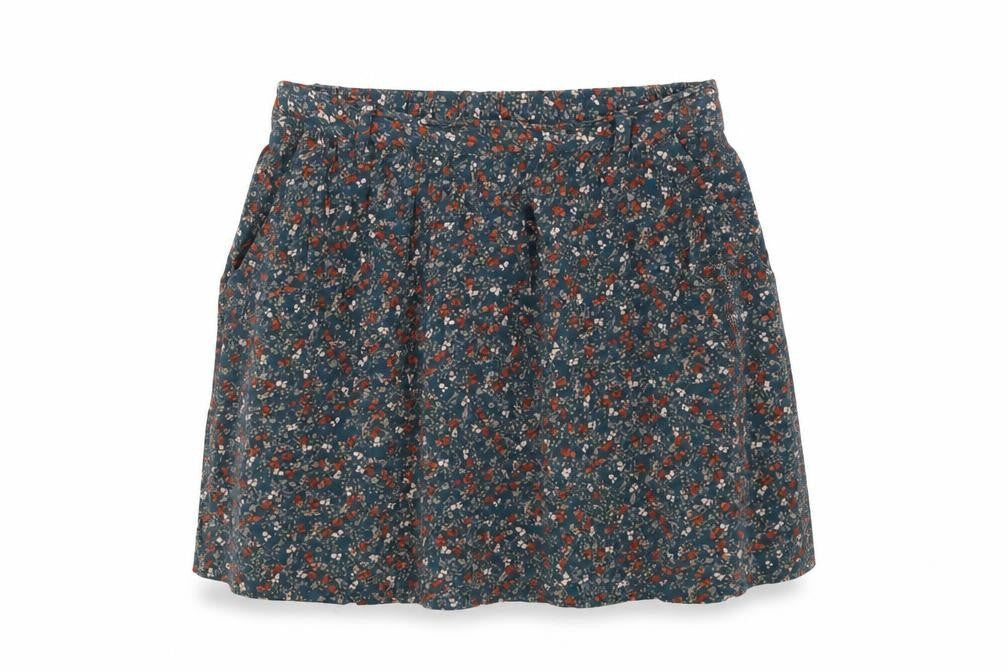 Indigo Womens Blue Floral Viscose A-Line Skirt Size 10
