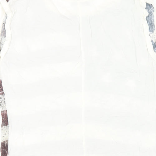 Exhibit Womens Multicoloured Polyester Basic Tank Size 10 Round Neck - American Flag
